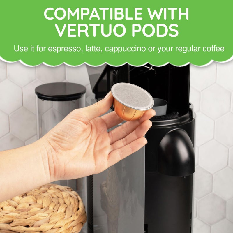 My-Cap Coffee Pod Paper Filters for use with Caps - Reuse Capsules for Vertuo Line Brewers - Coffee Paper Filters (Pack of 100) - Image 4